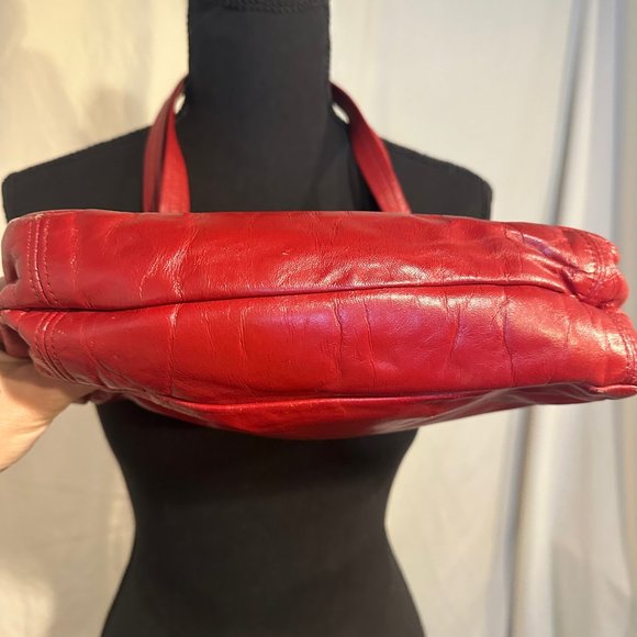 Vintage Red Leather handbag Sas - Picture 16 of 16